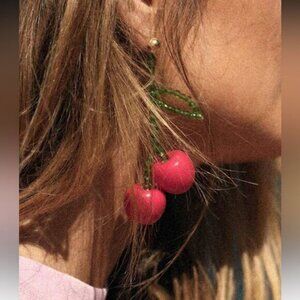 Cherry Drop Earrings N1479